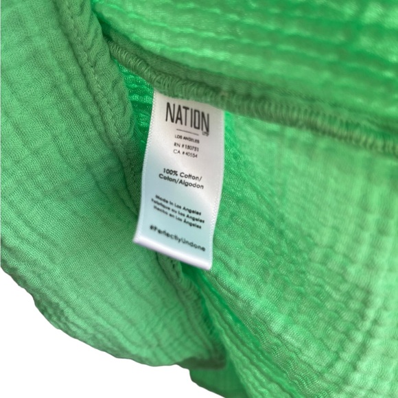 NATION Ltd Los Angeles Padma Double Gauze Tiered Mini Dress Size M - Picture 15 of 16